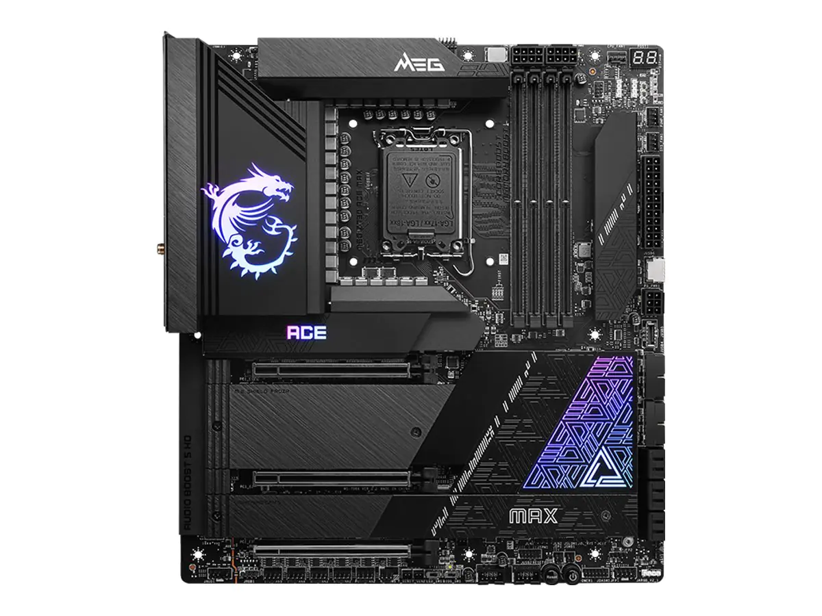 MSI MEG Z790 ACE MAX - Motherboard - E-ATX - LGA1700-Sockel - Z790 Chipsatz - USB 3.2 Gen 1, USB 3.2 Gen 2, USB-C 3.2 Gen2, USB-C 3.2 Gen 2x2 - 2.5 Gigabit LAN, Wi-Fi 7, Bluetooth - Onboard-Grafik (CPU erforderlich) - HD Audio (8-Kanal)