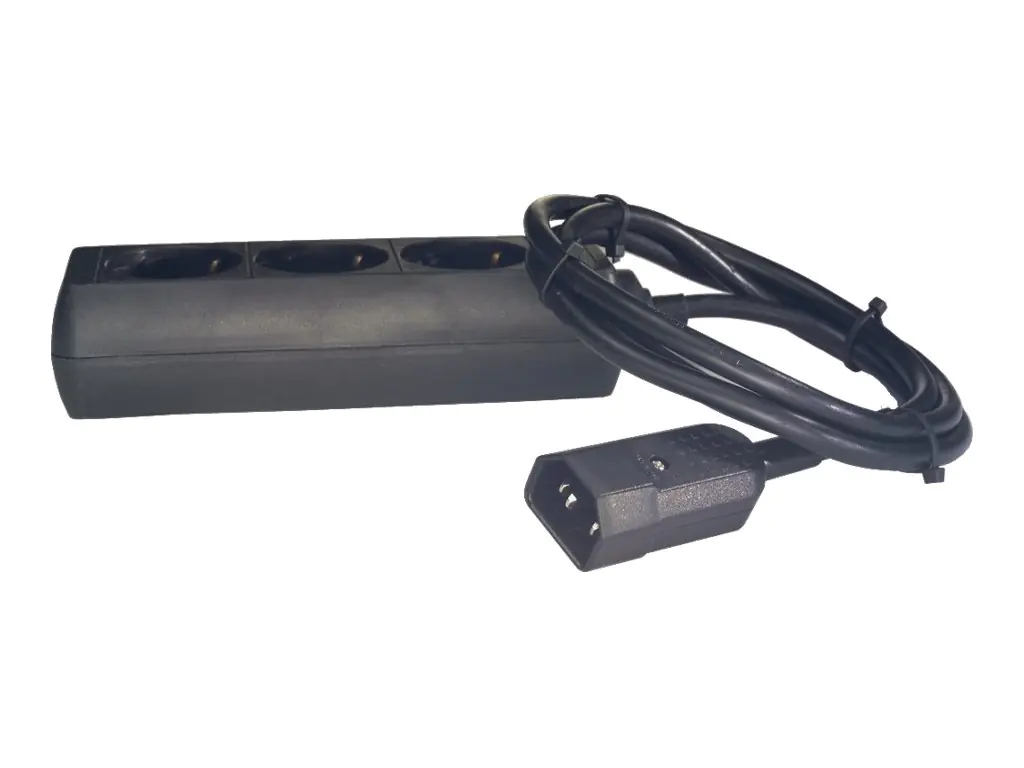 ONLINE USV Steckdosenleiste - Eingabe, Eingang IEC 60320 C14 - Ausgangsanschlüsse: 3 (power CEE 7/7) KG10A3SCH