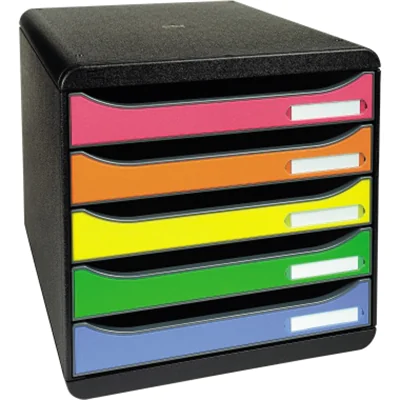 Exacompta Schubladenbox BIG-BOX PLUS 309798D 5Schübe farbig Exacompta Schubladenbox BIG-BOX PLUS 309798D 5Schübe farbig