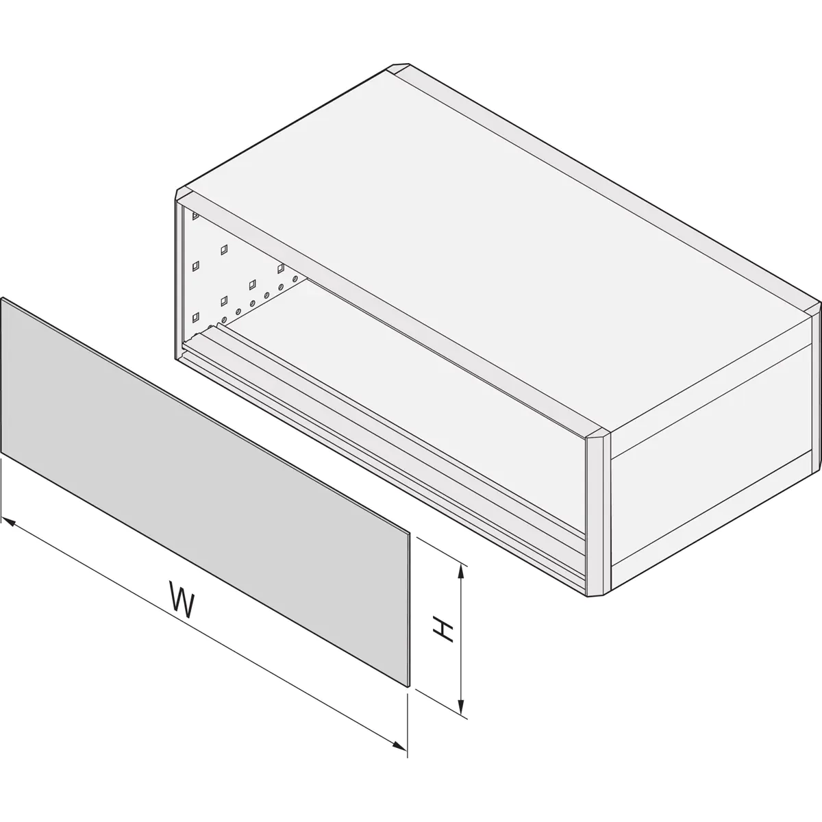 SCHROFF U-FRONTPL.EMC 3U 42HP - Rack-Zubehör