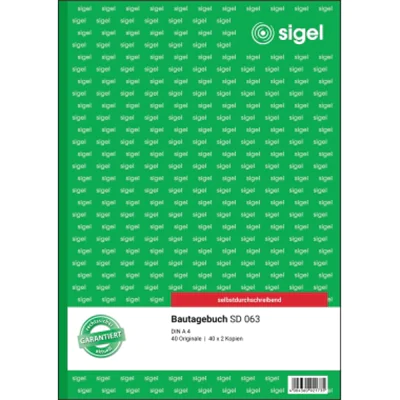 SIGEL Kassenbuch SD056 DIN A4 selbstdurchschreibend 40Blatt SIGEL Kassenbuch SD056 DIN A4 selbstdurchschreibend 40Blatt
