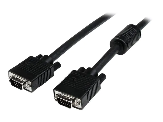 StarTech 3m VGA Monitorkabel - Koaxial HD15 Video Kabel - St/St - VGA-Kabel - HD-15 (VGA) (M) zu HD-15 (VGA) (M) - 3 m - geformt, Daumenschrauben - Schwarz