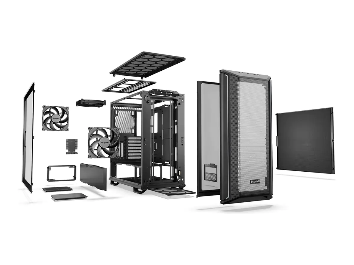 be quiet! Dark Base 701 - Midi-Tower - E-ATX - Seitenteil mit Fenster (gehärtetes Glas) - keine Spannungsversorgung (ATX / PS/2) - Schwarz - USB/Audio be quiet! Dark Base 701 - Midi-Tower - E-ATX - Seitenteil mit Fenster (gehärtetes Glas) - keine Spannungsversorgung (ATX / PS/2) - Schwarz - USB/Audio
