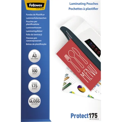 Fellowes Laminierfolie Protect 175 5308803 DIN A3 tr 100 St./Pack. Fellowes Laminierfolie Protect 175 5308803 DIN A3 tr 100 St./Pack.