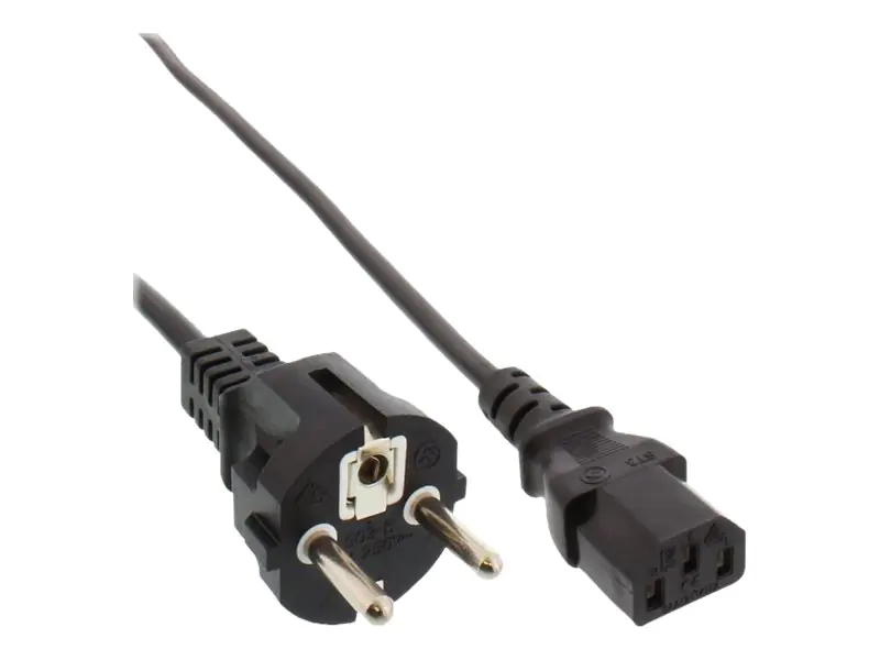InLine - Stromkabel - power CEE 7/7 (M) zu power IEC 60320 C13 - 5 m - geformt - Schwarz - Europa InLine - Stromkabel - power CEE 7/7 (M) zu power IEC 60320 C13 - 5 m - geformt - Schwarz - Europa
