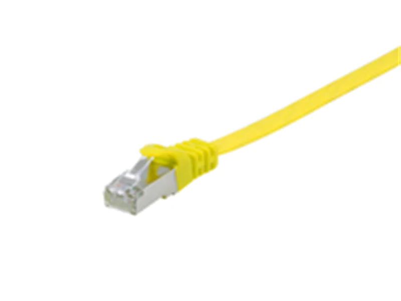 Equip Cat.6A U/FTP Flat Patchkabel, 1m, Gelb, 1 m, Cat6a, U/FTP (STP), RJ-45, RJ-45, Gelb 607660