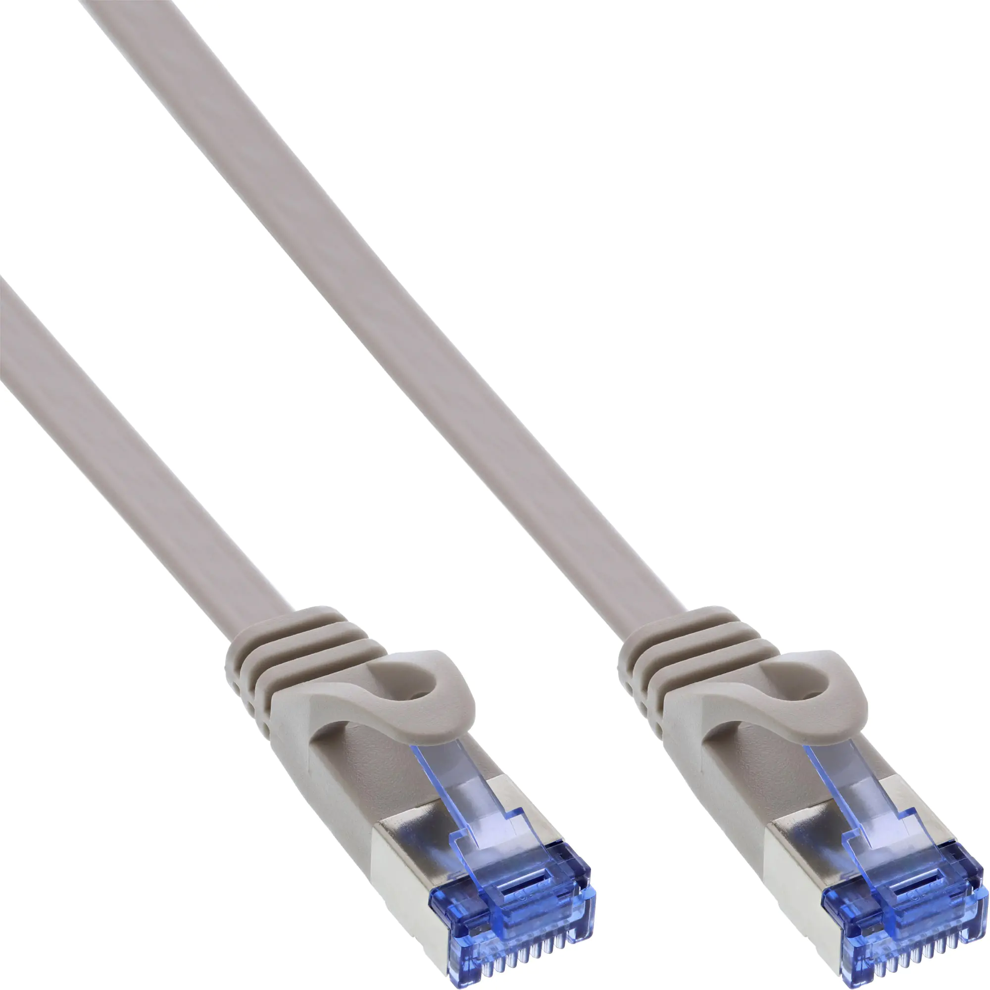 InLine - Patch-Kabel - RJ-45 (M) zu RJ-45 (M) - 3 m - U/FTP, PiMF - CAT 6a - geformt, flach - Grau InLine - Patch-Kabel - RJ-45 (M) zu RJ-45 (M) - 3 m - U/FTP, PiMF - CAT 6a - geformt, flach - Grau