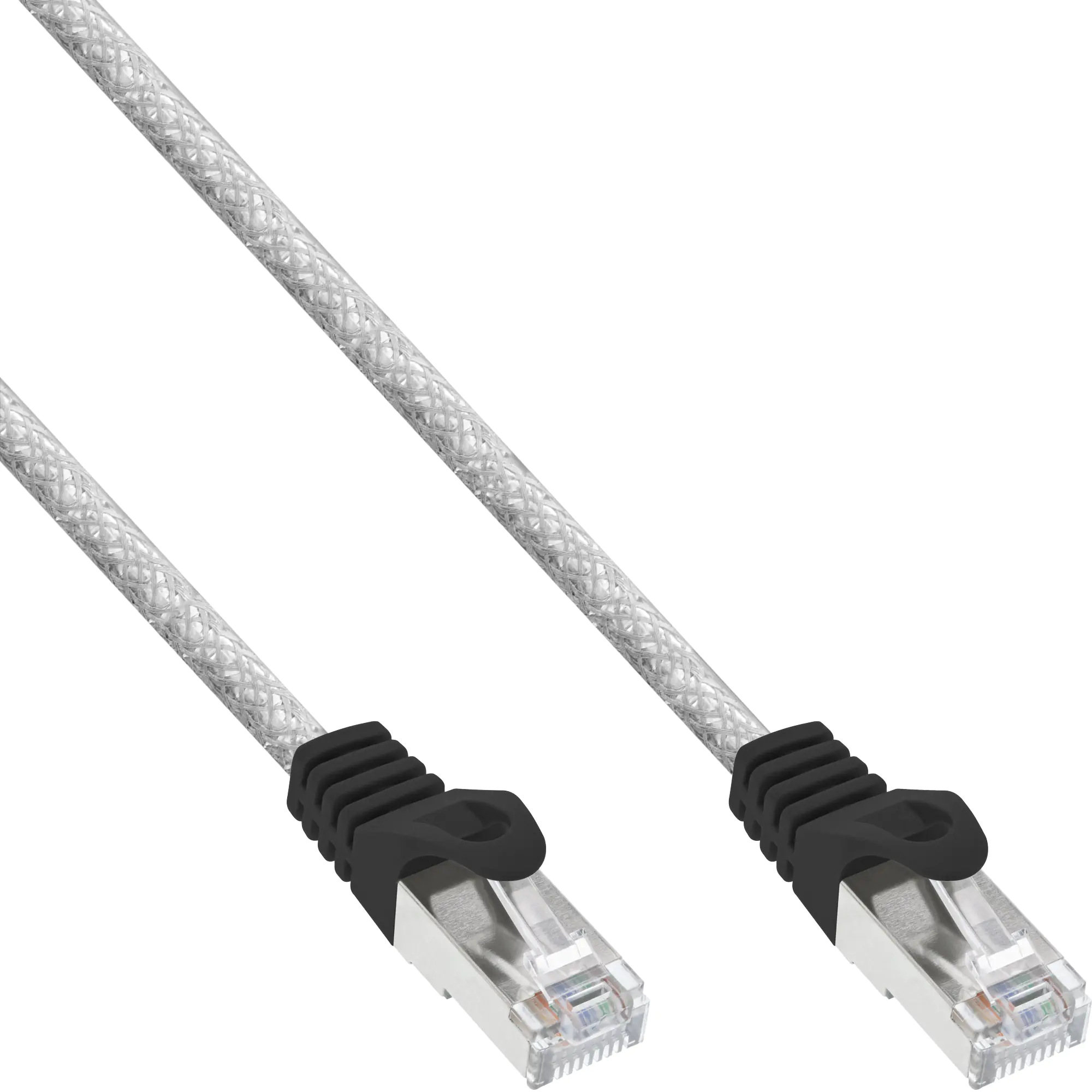 InLine - Patch-Kabel - RJ-45 (M) zu RJ-45 (M) - 50 cm - SFTP - CAT 5e - geformt - durchsichtig InLine - Patch-Kabel - RJ-45 (M) zu RJ-45 (M) - 50 cm - SFTP - CAT 5e - geformt - durchsichtig