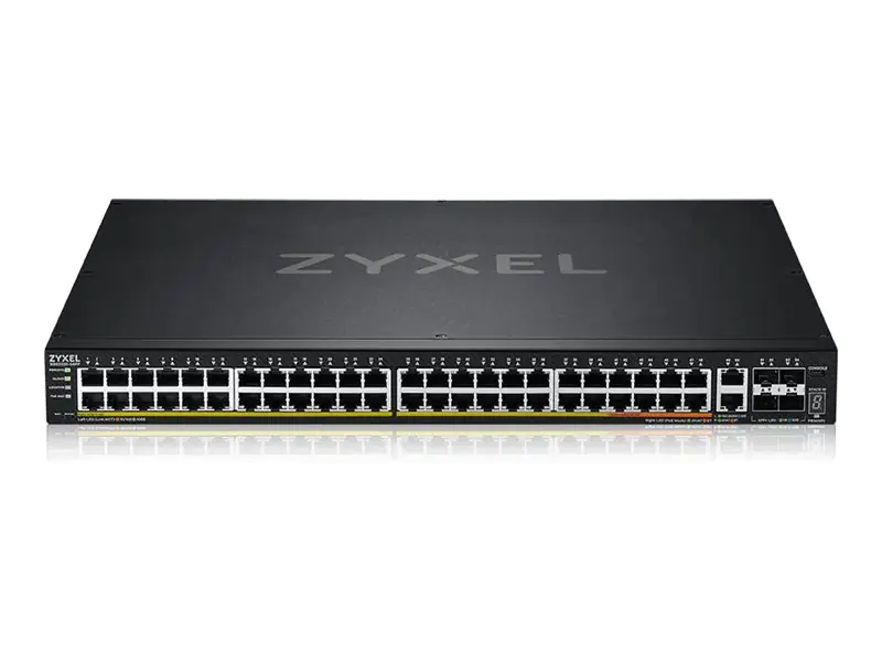 ZyXEL XGS2220 Series XGS2220-54FP - Switch - L3-Zugang, NebulaFLEX Cloud, 960 W - managed - 48 x Gigabit Ethernet + 6 x 10 Gigabit (Uplink) XGS2220-54FP-EU0101F