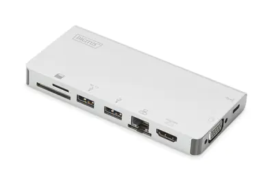 Digitus DA-70866 - Dockingstation - USB-C - VGA - 1GbE Digitus DA-70866 - Dockingstation - USB-C - VGA - 1GbE