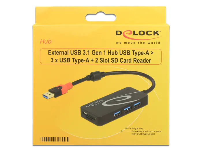 Delock Hub - 3 x USB 3.1 Gen 1 - Desktop 62899