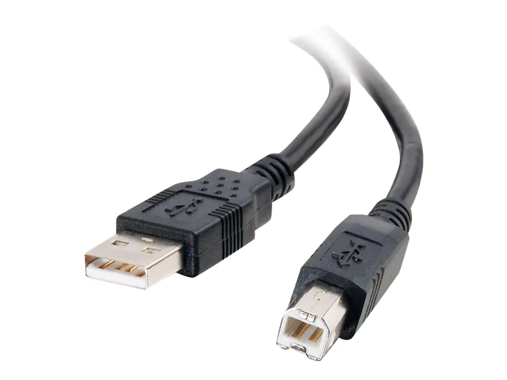 C2G 6.6ft USB A to USB B Cable - USB A to B Cable - USB 2.0 - Black - M/M - USB-Kabel - USB (M) 28102