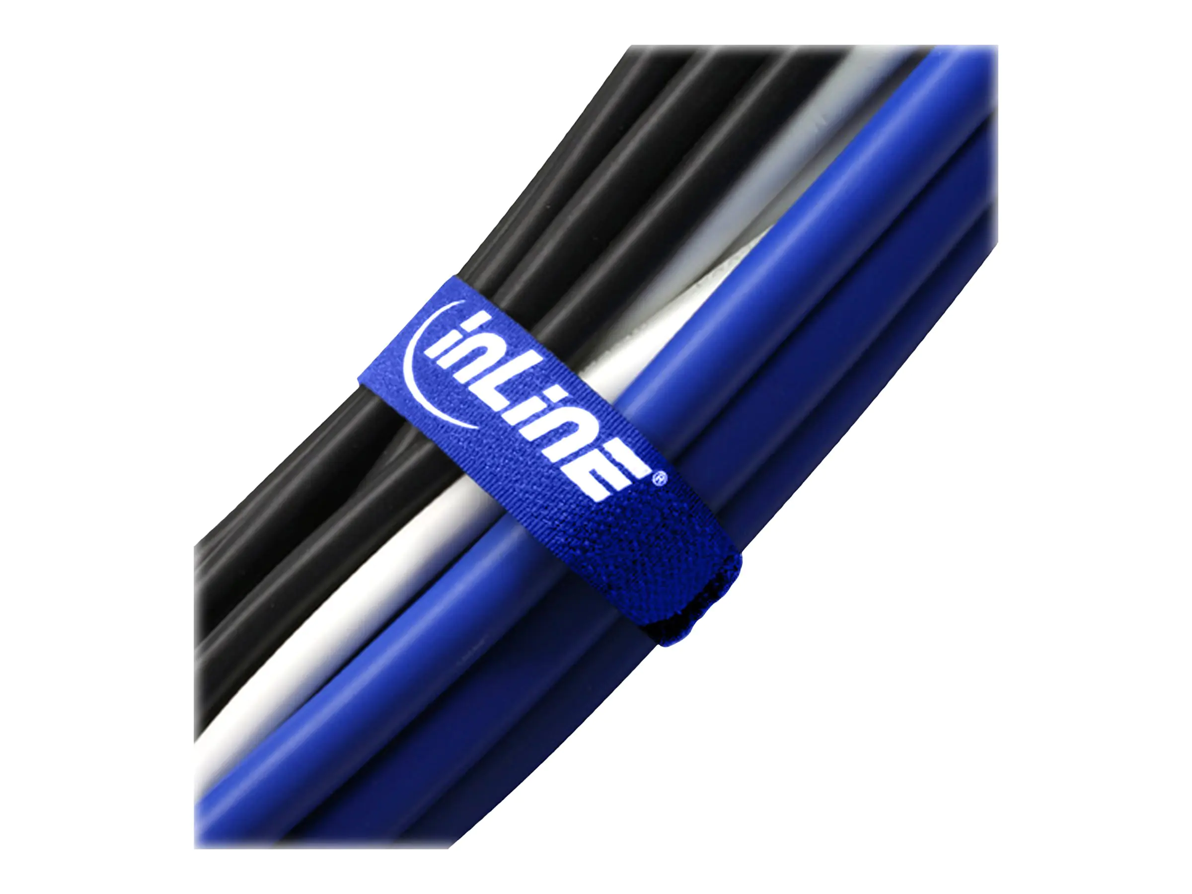 InLine - Kabelbinder - 20 mm - 40 cm - Blau (Packung mit 10)