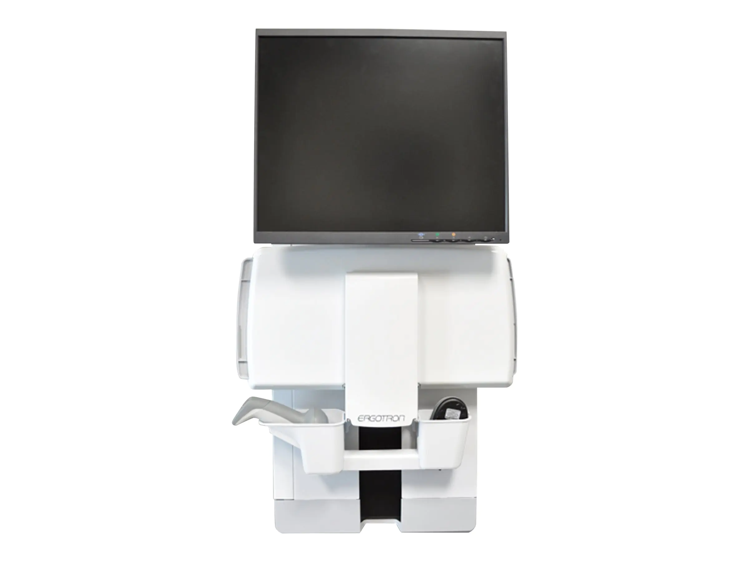Ergotron - Befestigungskit (Tastaturablage, Handgelenkkissen, Maushalterung, vertikale Verstellschiene) - für LCD-Display / PC-Ausrüstung - Patientenzimmer - Stahl - weiß - Bildschirmgröße: bis zu 61 cm (bis zu 24 Zoll)
