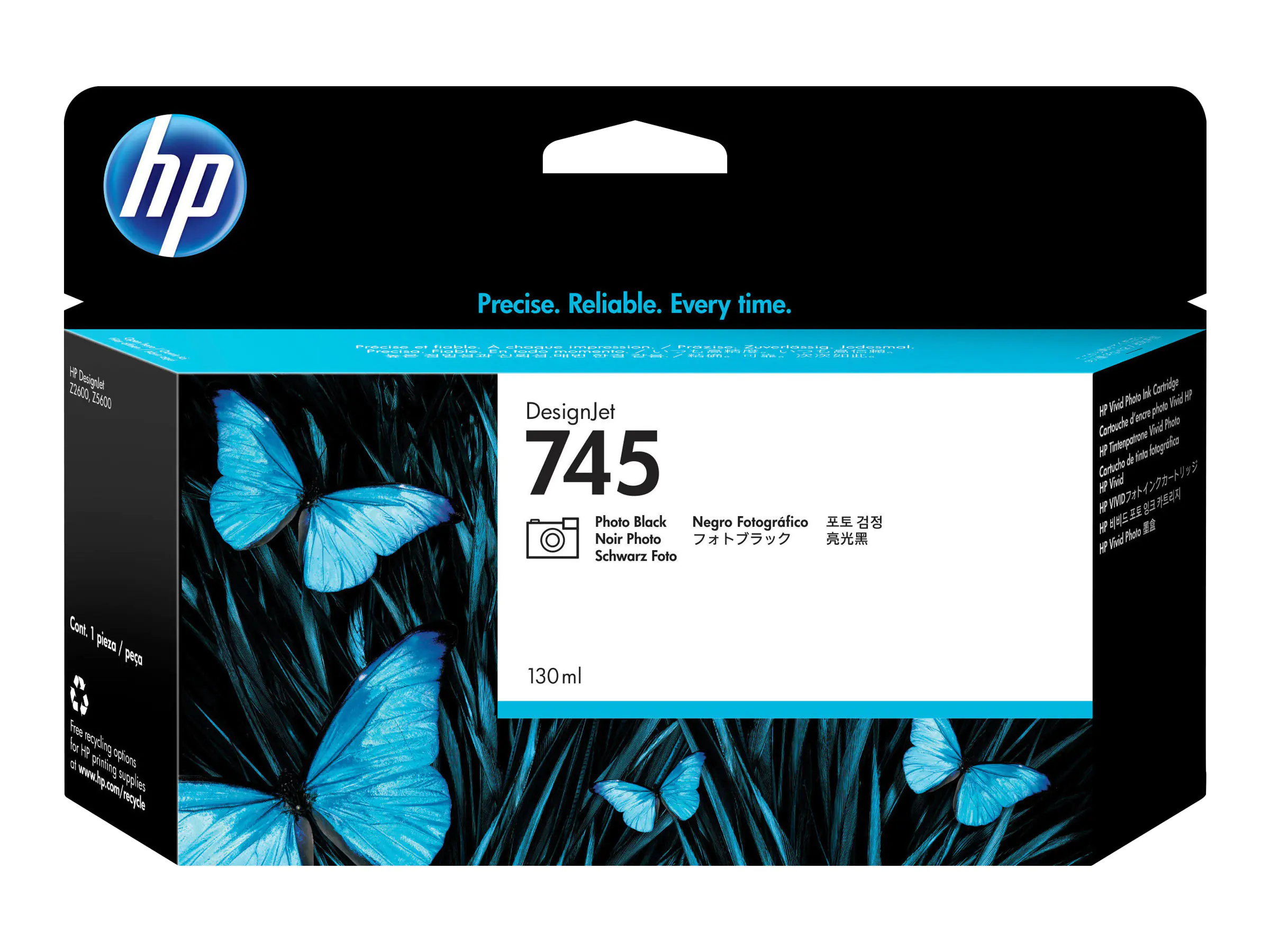 HP 745 - 130 ml - Photo schwarz - Original - DesignJet - Tintenpatrone - für DesignJet HD Pro MFP, Z2600 PostScript, Z5600 PostScript HP 745 - 130 ml - Photo schwarz - Original - DesignJet - Tintenpatrone - für DesignJet HD Pro MFP, Z2600 PostScript, Z5600 PostScript