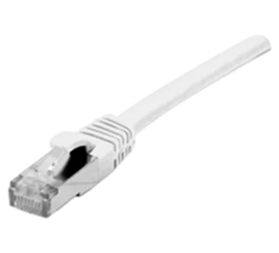 Dexlan - Patch-Kabel - RJ-45 (M) zu RJ-45 (M) - 2 m - SFTP - CAT 6a - geschirmt, halogenfrei, ohne Haken - weiß