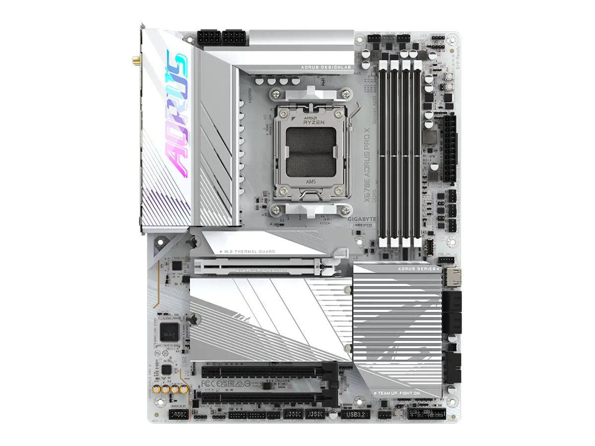 AORUS X670E PRO X - Motherboard - ATX - Socket AM5 - AMD X670 Chipsatz - USB 3.2 Gen 1, USB 3.2 Gen 2, USB-C 3.2 Gen 2x2 - 2.5 Gigabit LAN, Bluetooth, Wi-Fi 7 - Onboard-Grafik (CPU erforderlich) - High Definition Audio (7.1-Channel)