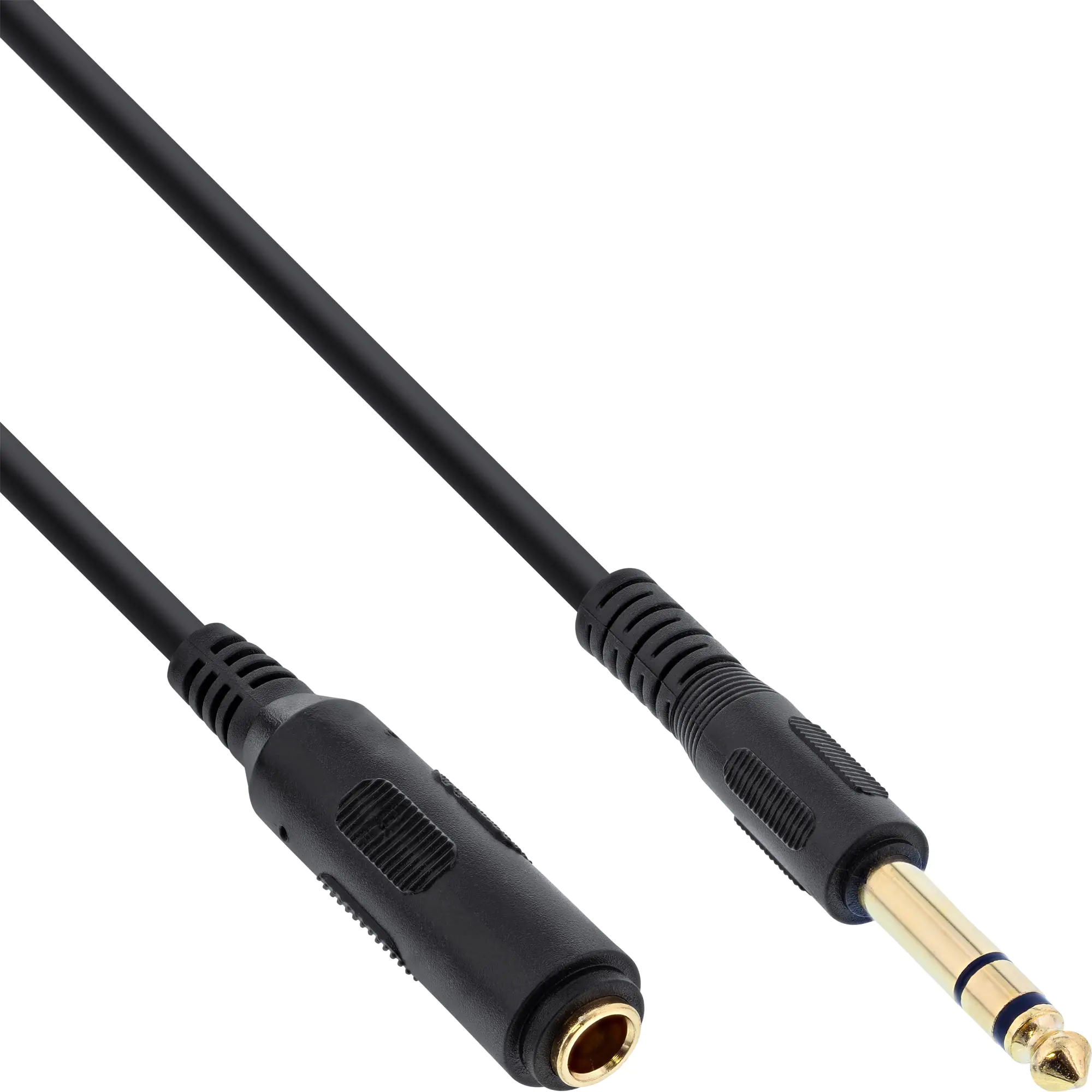 InLine - Kopfhörerverlängerungskabel - Stereo-Stecker männlich zu Stereo-Stecker weiblich - 5 m - Schwarz