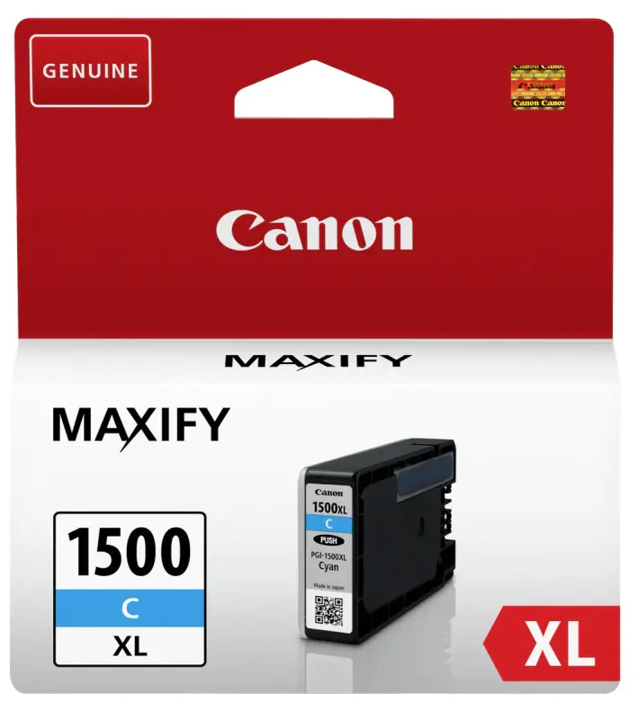 Canon PGI-1500XL C - 12 ml - Hohe Ergiebigkeit - Cyan - Original - Tintenbehälter - für MAXIFY MB2050, MB2150, MB2155, MB2350, MB2750, MB2755 Canon PGI-1500XL C - 12 ml - Hohe Ergiebigkeit - Cyan - Original - Tintenbehälter - für MAXIFY MB2050, MB2150, MB2155, MB2350, MB2750, MB2755