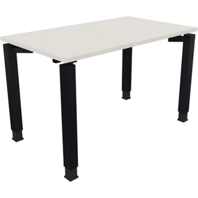 Schreibtisch Vierfuß Quadratrohr B1200xT700xH680-820 an/Weiß Schreibtisch Vierfuß Quadratrohr B1200xT700xH680-820 an/Weiß