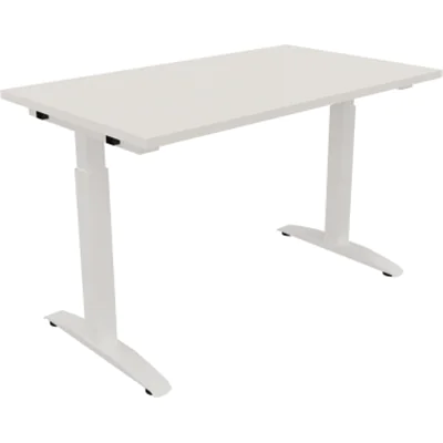 Schreibtisch Kufe Einzels. Quadrat B1200xT700xH650-850 ws/Weiß Schreibtisch Kufe Einzels. Quadrat B1200xT700xH650-850 ws/Weiß