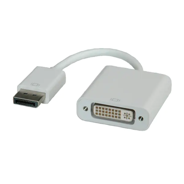 Roline - Display-Adapter - Dual Link - DisplayPort (M) zu DVI-D (W) - 15 cm - passiv - weiß Roline - Display-Adapter - Dual Link - DisplayPort (M) zu DVI-D (W) - 15 cm - passiv - weiß