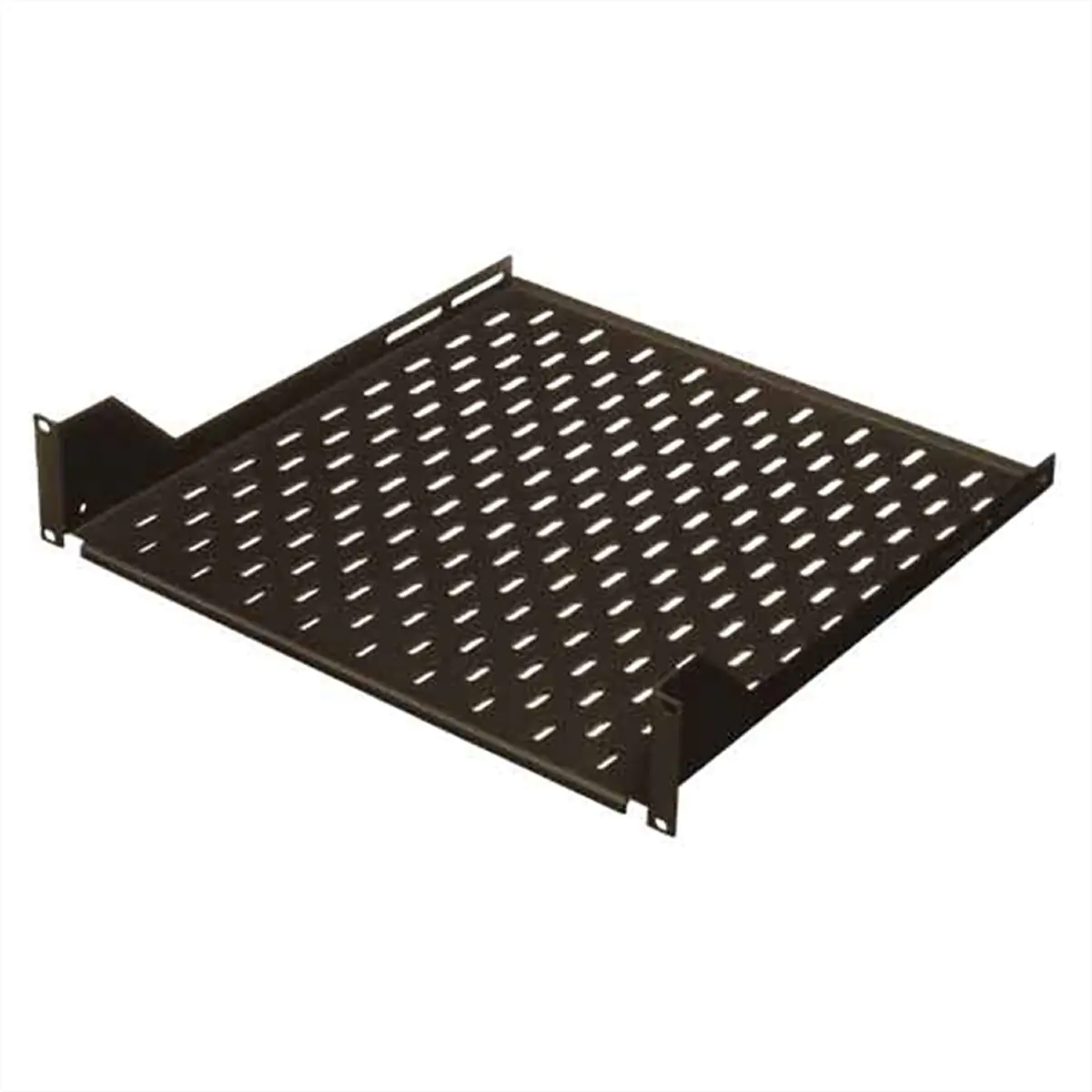 Conteg 19"-Fachboden schwarz 435x450 mm 2er Pack DP-PO-450-H