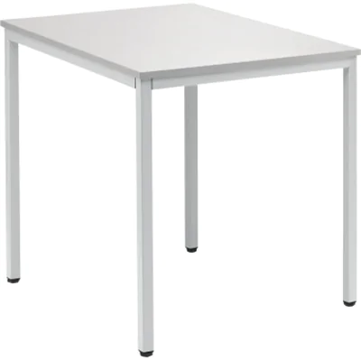 Konferenztisch 800x700mm Gestell alusilber Platte lichtgrau Konferenztisch 800x700mm Gestell alusilber Platte lichtgrau