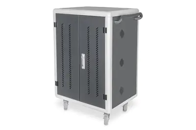 Digitus DN-45005 - Wagen (synchronisieren, laden und unter UV-Licht reinigen) - für 30 Tablets / Notebooks - mobil - verriegelbar - kaltgewalzter Stahl, hochfestes Aluminium, ABS-Kunststoff - Schwarz - Bildschirmgröße: bis zu 39,6 cm (bis zu 15,6 Zoll) -