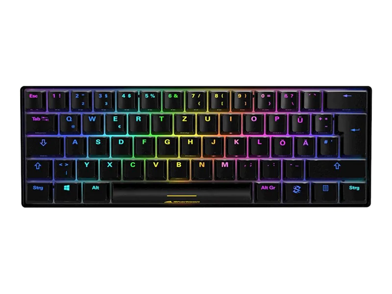 Sharkoon SKILLER SGK50 S4 - Tastatur - Hintergrundbeleuchtung - USB-C - QWERTZ - Deutsch - Tastenschalter: Kailh Red - Schwarz
