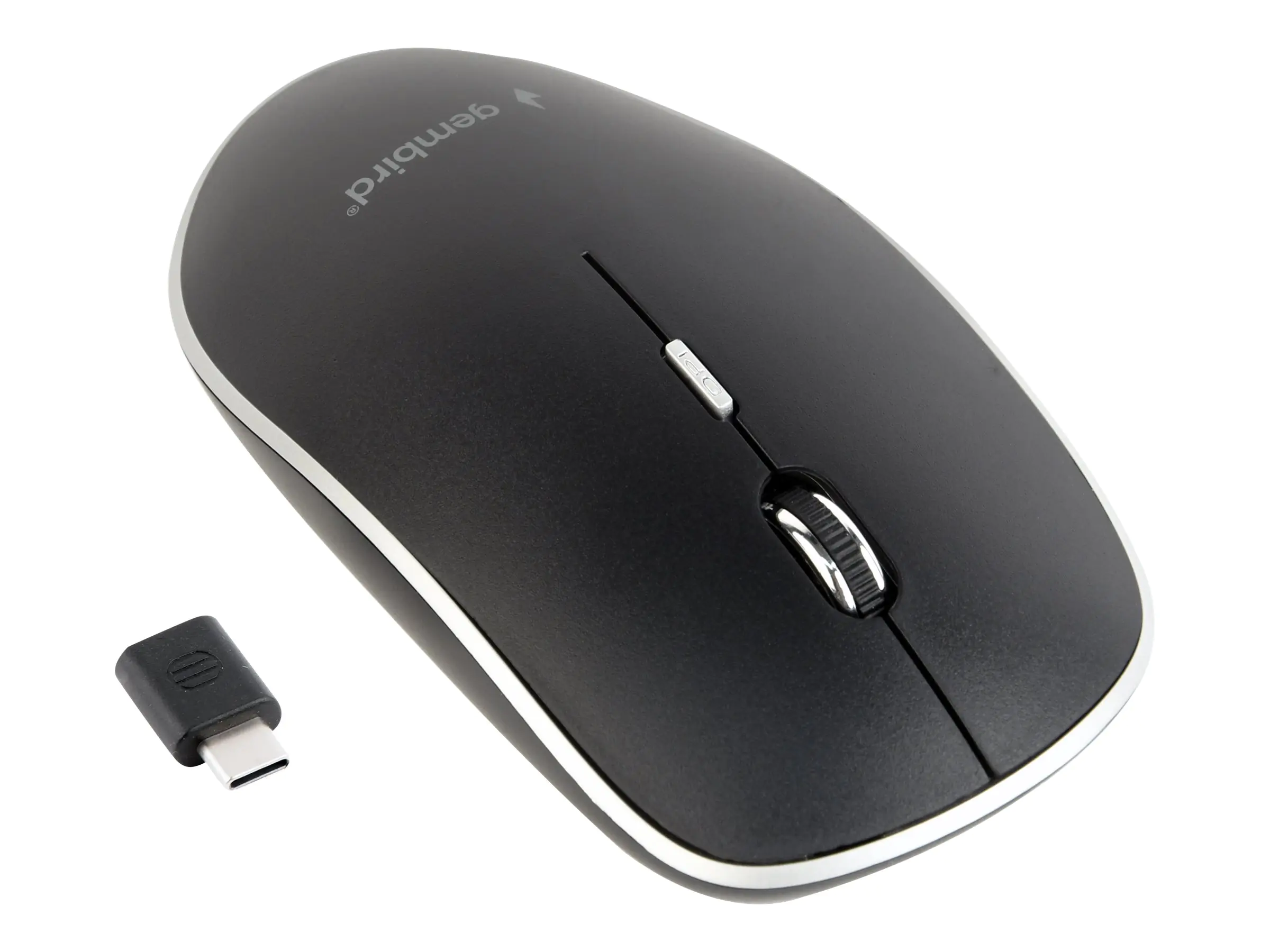 Gembird MUSW-4BSC-01 - Maus - optisch - 4 Tasten - kabellos - 2.4 GHz - USB-C Wireless-Empfänger - Schwarz - Blister-Verpackung