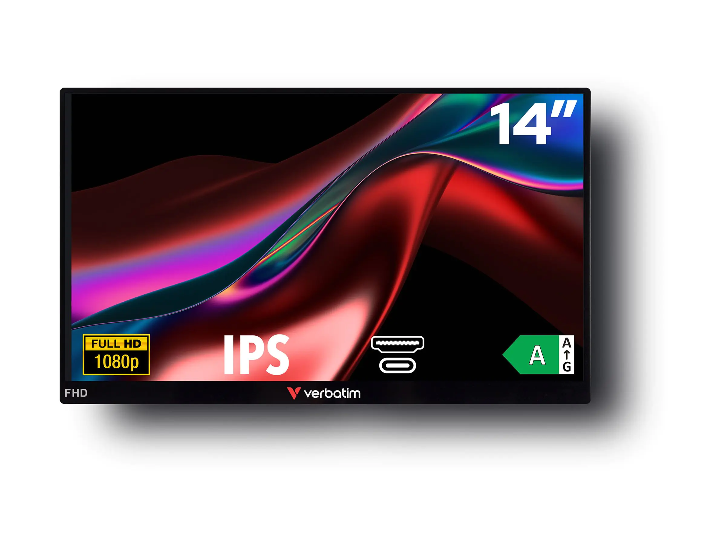Verbatim PM-14 - LED-Monitor - 35.6 cm (14") - tragbar - 1920 x 1080 Full HD (1080p) 49590