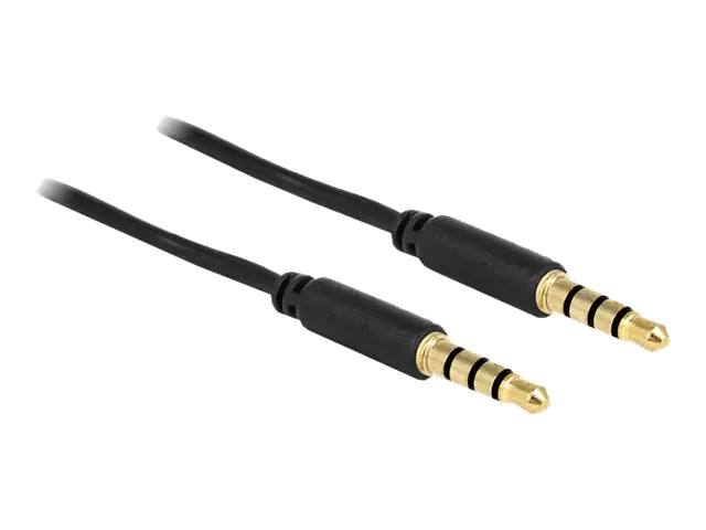 Delock - Headset-Kabel - 4-poliger Mini-Stecker männlich zu 4-poliger Mini-Stecker männlich - 3 m - abgeschirmt - Schwarz Delock - Headset-Kabel - 4-poliger Mini-Stecker männlich zu 4-poliger Mini-Stecker männlich - 3 m - abgeschirmt - Schwarz