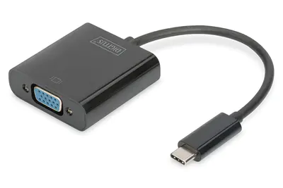 DIGITUS - Externer Videoadapter - USB-C 3.1 - VGA - Schwarz DIGITUS - Externer Videoadapter - USB-C 3.1 - VGA - Schwarz