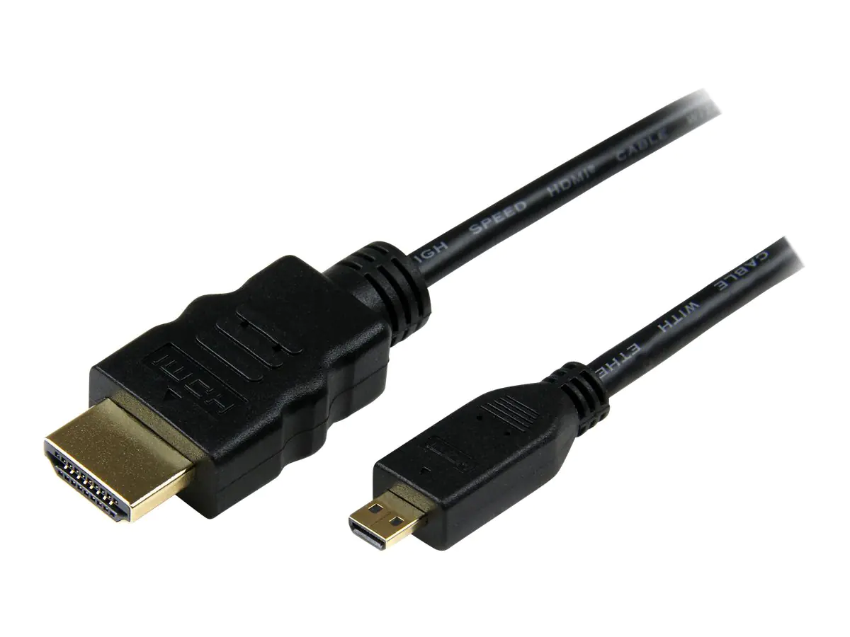 StarTech High-Speed-HDMI-Kabel mit Ethernet - HDMI a auf HDMI-Micro d 3m Adapterkabel (Stecker/Stecker) - HDMI-Kabel mit Ethernet - HDMI männlich zu 19 pin micro HDMI Type D männlich - 3 m - abgeschirmt - Schwarz StarTech High-Speed-HDMI-Kabel mit Ethernet - HDMI a auf HDMI-Micro d 3m Adapterkabel (Stecker/Stecker) - HDMI-Kabel mit Ethernet - HDMI männlich zu 19 pin micro HDMI Type D männlich - 3 m - abgeschirmt - Schwarz