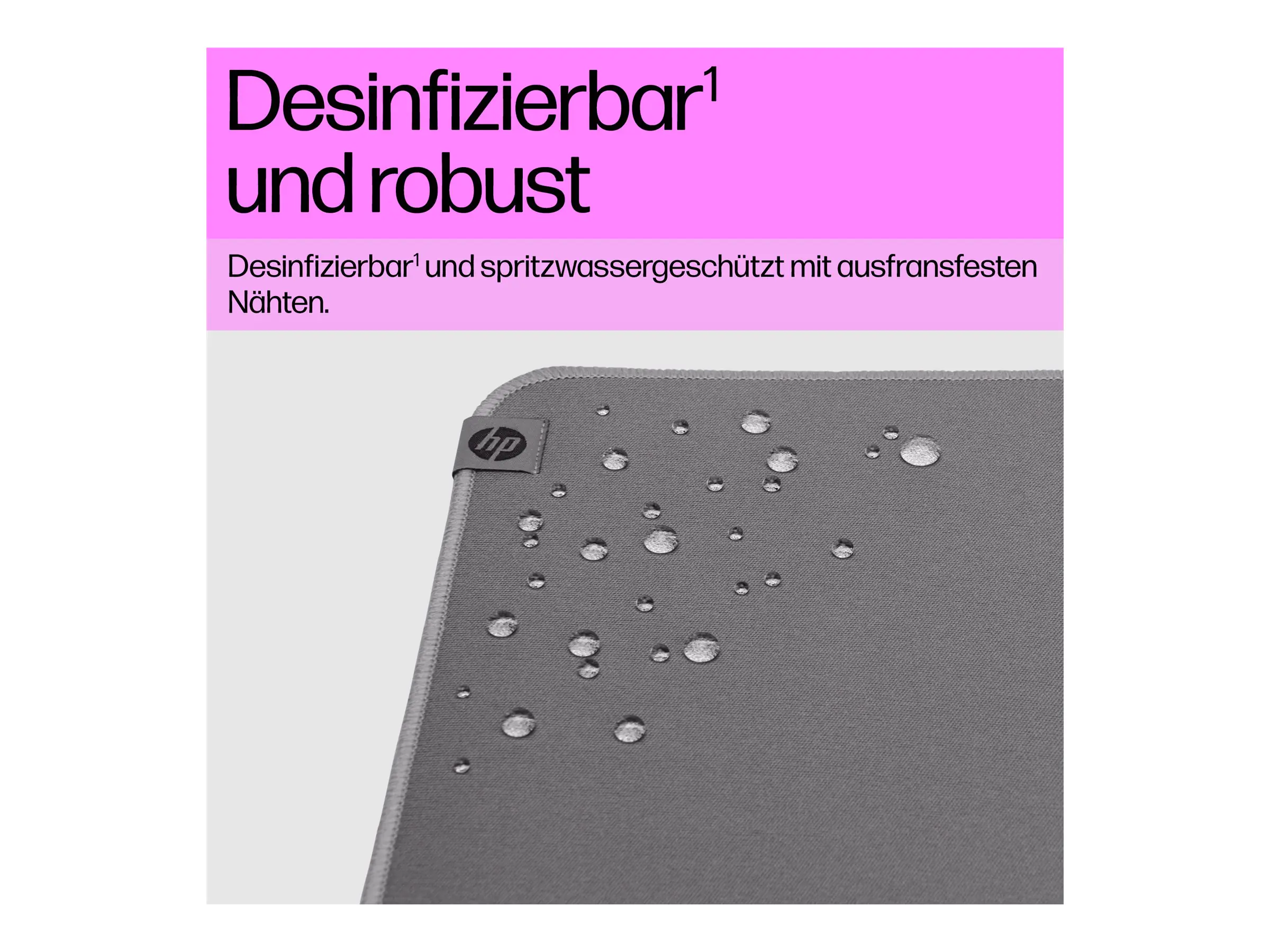 HP 100 - Mauspad - desinfizierbar - Grau 8X594AA