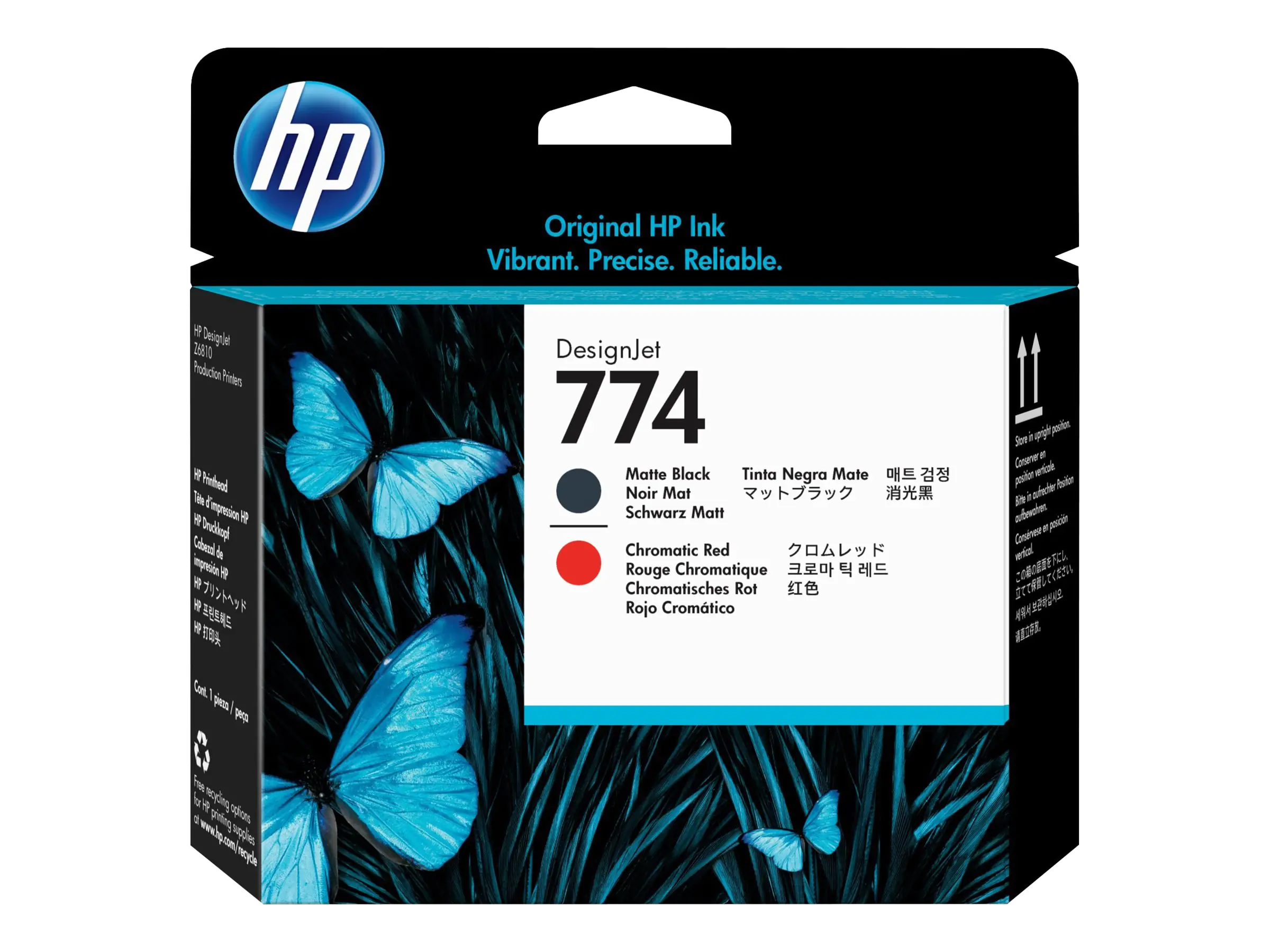 HP 774 - Mattschwarz, Chromatic Red - Druckkopf - für DesignJet Z6610 Production, Z6810 Production HP 774 - Mattschwarz, Chromatic Red - Druckkopf - für DesignJet Z6610 Production, Z6810 Production