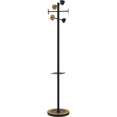 UNILUX Garderobenständer BORA BAMBOO 400140808 178cm 6Haken sw UNILUX Garderobenständer BORA BAMBOO 400140808 178cm 6Haken sw