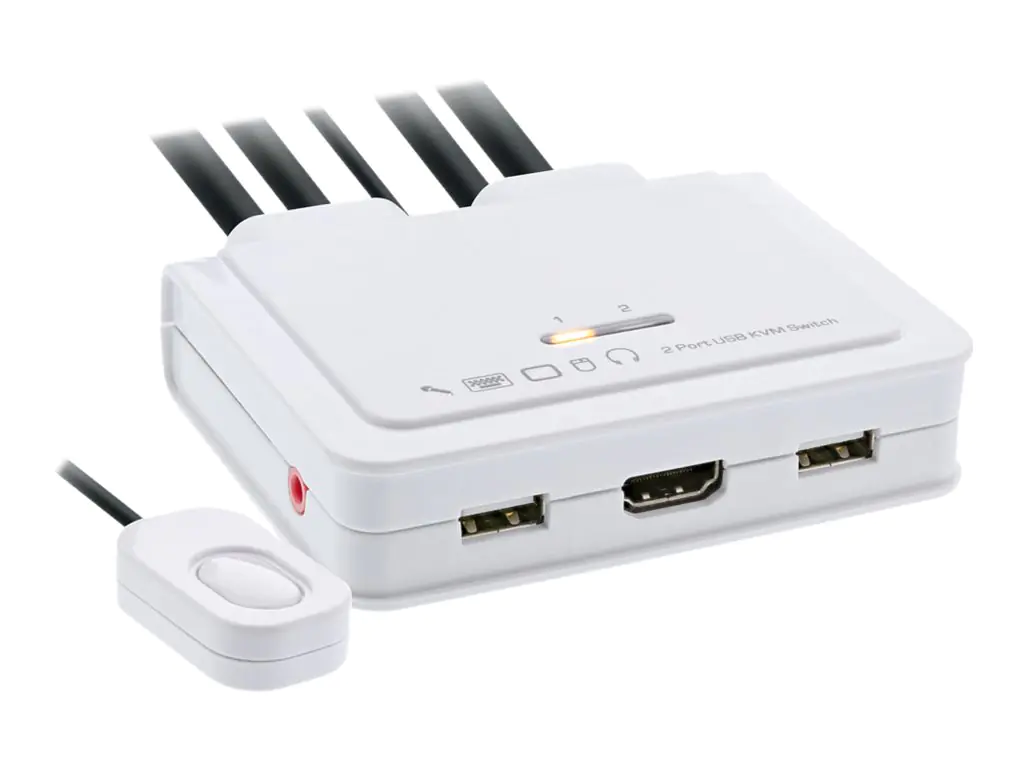 InLine 62614I - KVM-/Audio-/USB-Switch - 2 x KVM/Audio/USB - 1 lokaler Benutzer - Desktop