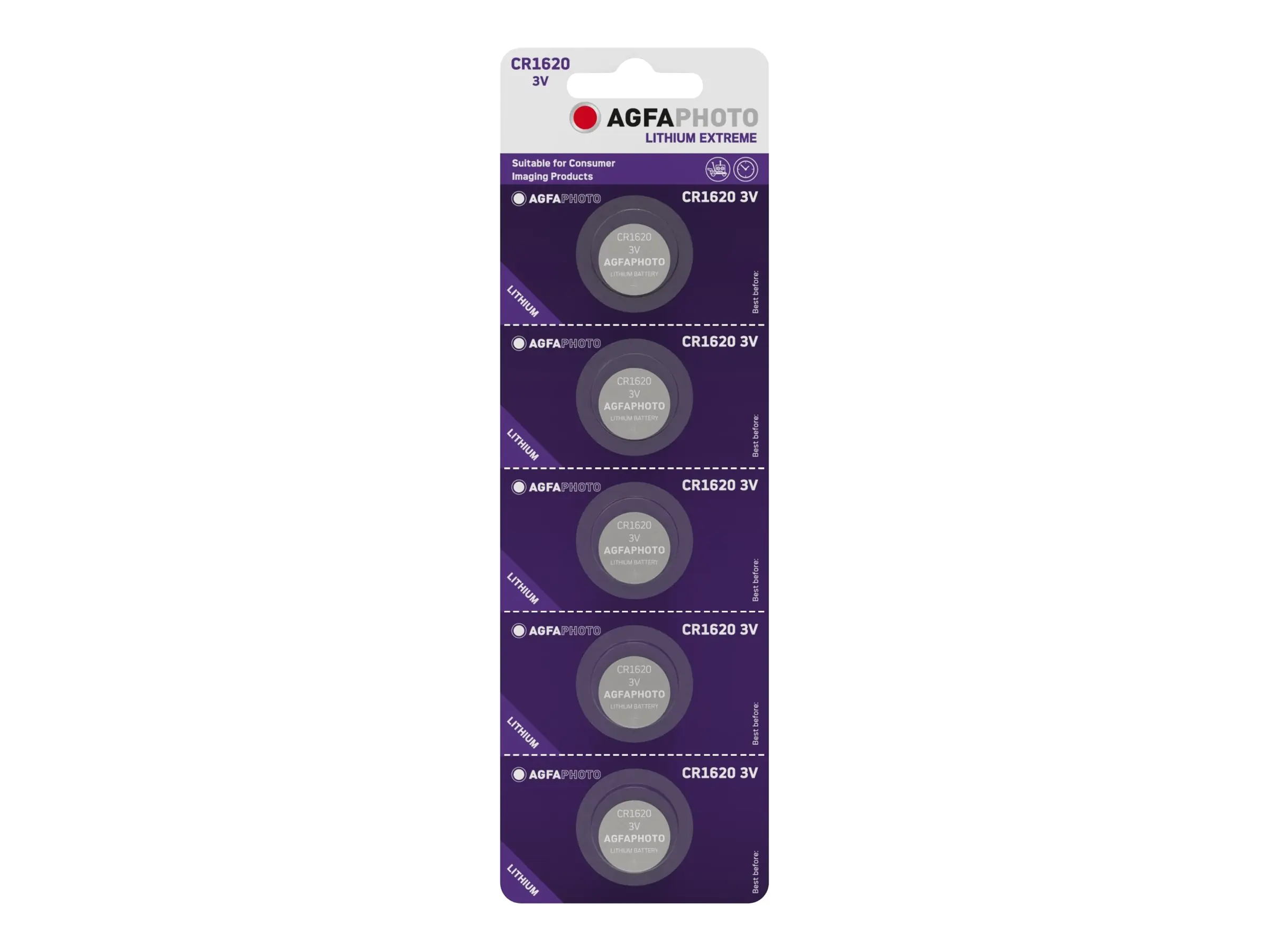 AgfaPhoto Batterie CR1620 - Li (Packung mit 150-803234