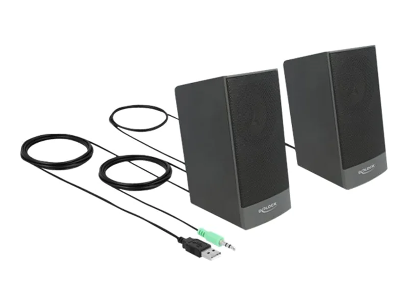 DeLOCK - Lautsprecher - für PC - 3 Watt (Gesamt) - Schwarz