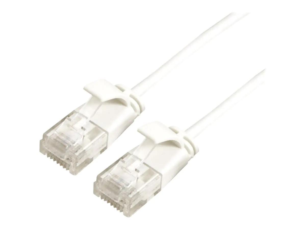 Roline Green - Patch-Kabel - RJ-45 (M) zu RJ-45 (M) - 1.5 m - U/FTP - CAT 6a - halogenfrei, geformt, ohne Haken, verseilt, 10 Gigabit ethernet - weiß, RAL 9003