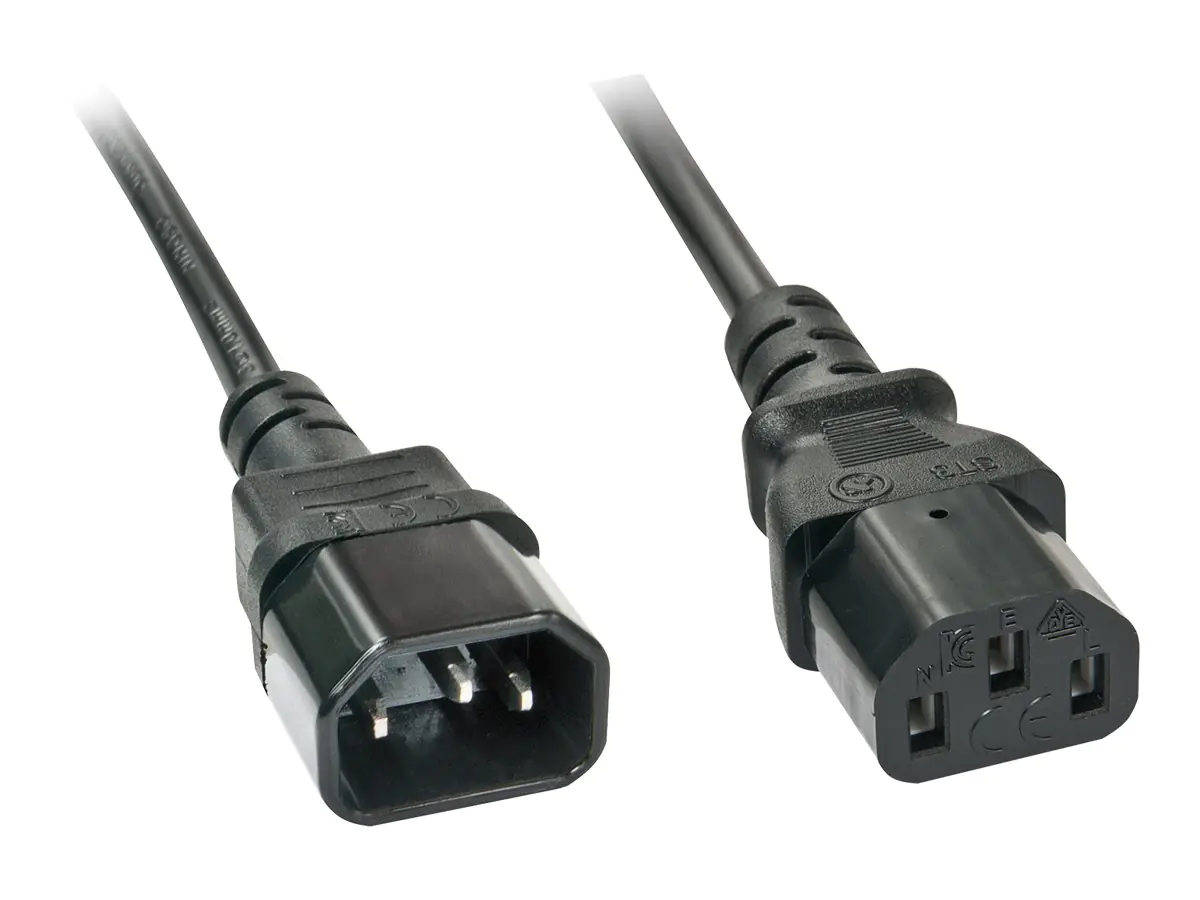 Lindy IEC-Mains Extension Cable - Stromkabel - IEC 60320 C14 zu power IEC 60320 C13 - 2 m - Schwarz Lindy IEC-Mains Extension Cable - Stromkabel - IEC 60320 C14 zu power IEC 60320 C13 - 2 m - Schwarz