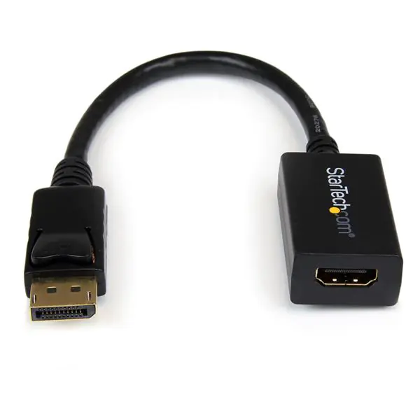 StarTech DisplayPort auf HDMI Video Adapter / Konverter (Stecker/Buchse) - DP zu HDMI mit bis zu 1920x1200 - DP / HDMI Länge 25cm - Videoadapter - DisplayPort männlich zu HDMI weiblich - 26.5 cm - für P/N: DK30CH2DEP, DK30CH2DEPUE, DK30CHDDPPD, DK30CHDPPD StarTech DisplayPort auf HDMI Video Adapter / Konverter (Stecker/Buchse) - DP zu HDMI mit bis zu 1920x1200 - DP / HDMI Länge 25cm - Videoadapter - DisplayPort männlich zu HDMI weiblich - 26.5 cm - für P/N: DK30CH2DEP, DK30CH2DEPUE, DK30CHDDPPD, DK30CHDPPD