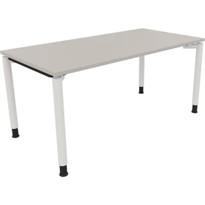 Schreibtisch Vierfuß Rundrohr B1600xT800xH680-820 ws/Lichtgrau Schreibtisch Vierfuß Rundrohr B1600xT800xH680-820 ws/Lichtgrau