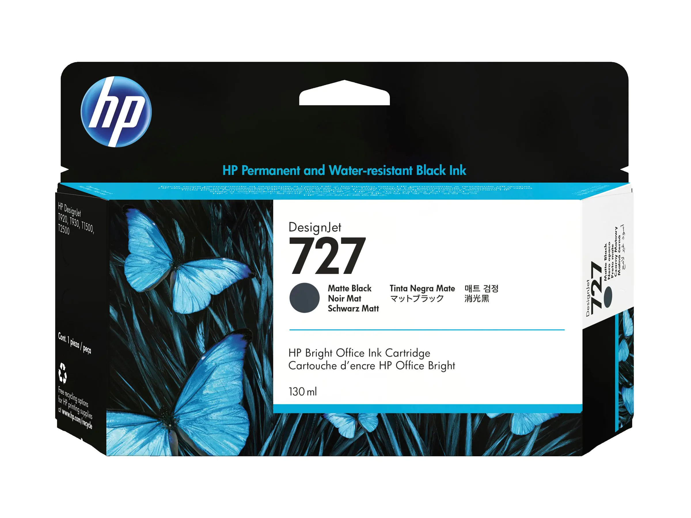 HP 727 - 130 ml - mattschwarz - original - DesignJet B3P22A