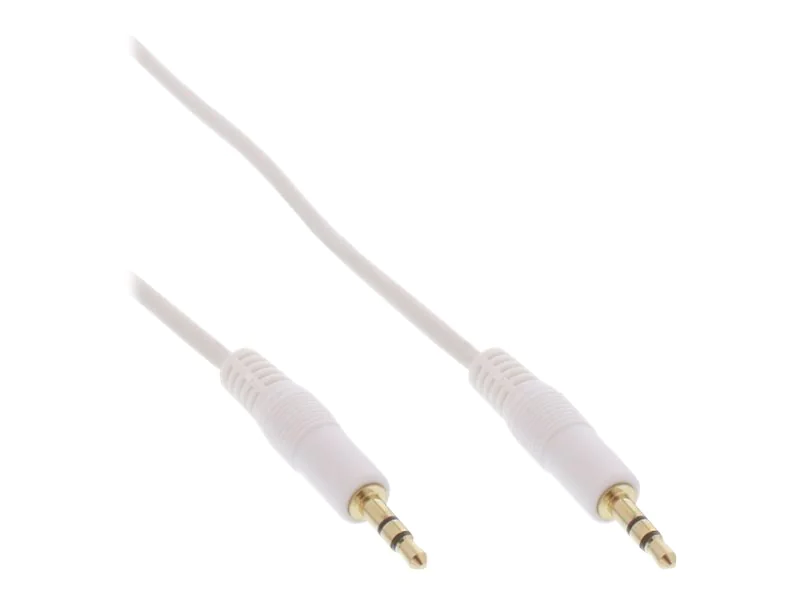 InLine Klinke Kabel - 3,5mm Stecker / Stecker - Stereo - weiß / gold - 5m 99939W