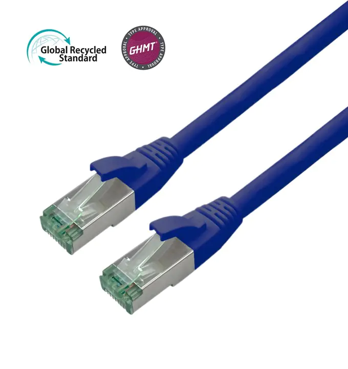 Bayko Patchkabel S/FTP TPE Cat 7 GHMT GRS-zertifiziert blau 0,5m Bayko Patchkabel S/FTP TPE Cat 7 GHMT GRS-zertifiziert blau 0,5m