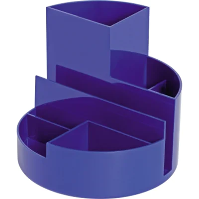 MAUL Stifteköcher 4117637 rund 6Fächer Kunststoff blau