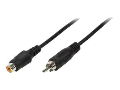 LogiLink - Audioverlängerungskabel - RCA weiblich zu RCA männlich - 5 m - Schwarz
